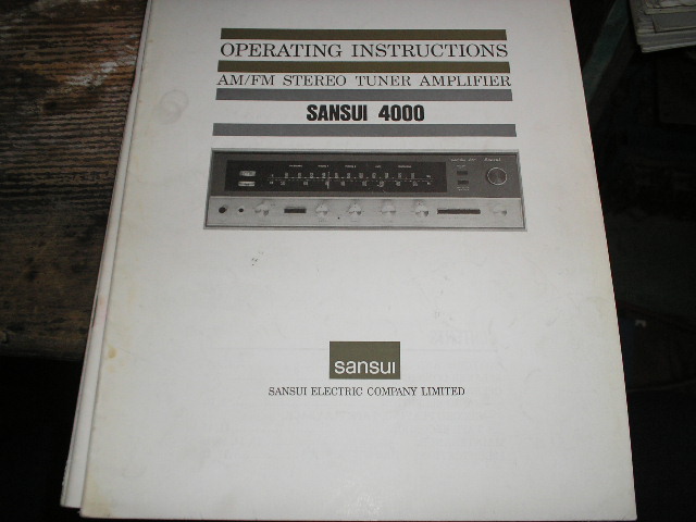 4000 AM FM Tuner Amplifier Operating Instruction Manual